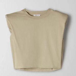 Babaton Shoulder Pad Cropped T-Shirt